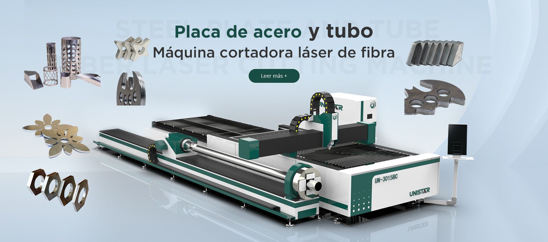 Máquina de corte por láser de acero y tubos de metal
