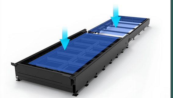 Mesa de intercambio alta y baja, ahorra tiempo de carga y descarga