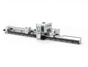 Máquina cortadora de tubos láser de fibra de tres mandriles