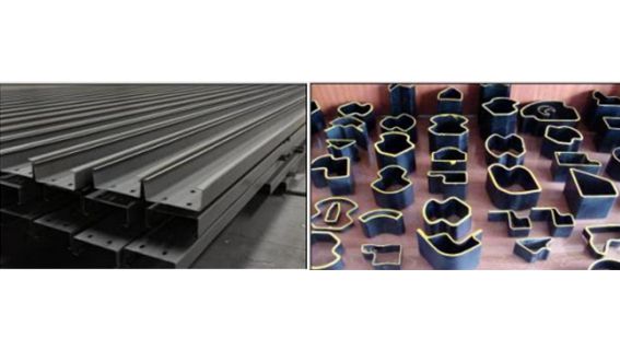 Admite una variedad de cortes de acero de formas especiales